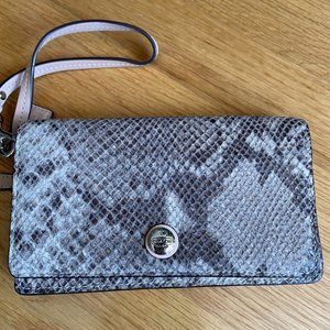 coach snake skin wristlet